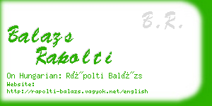 balazs rapolti business card